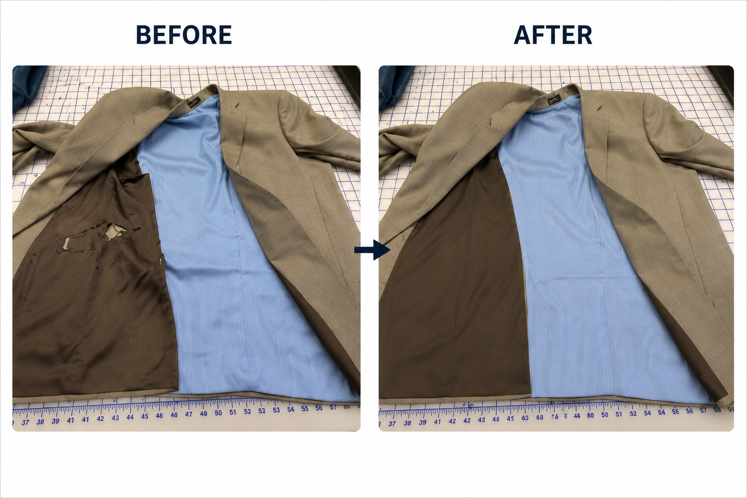 Suit jacket adjustments and repair
